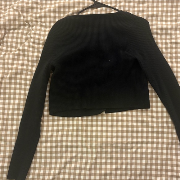 Wild Fable Black Ribbed Cardigan - Picture 3 of 4